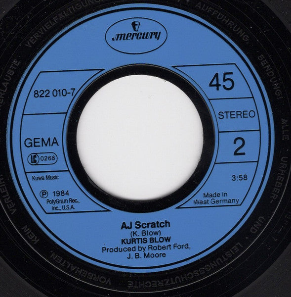 Kurtis Blow : Under Fire (7", Single)