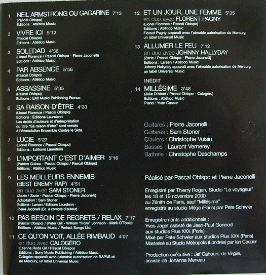 Pascal Obispo : Millésime Live 00/01 (CD, Album)