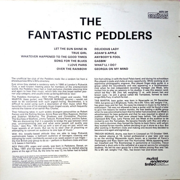 The Peddlers : The Fantastic Peddlers (LP, Comp, RE)