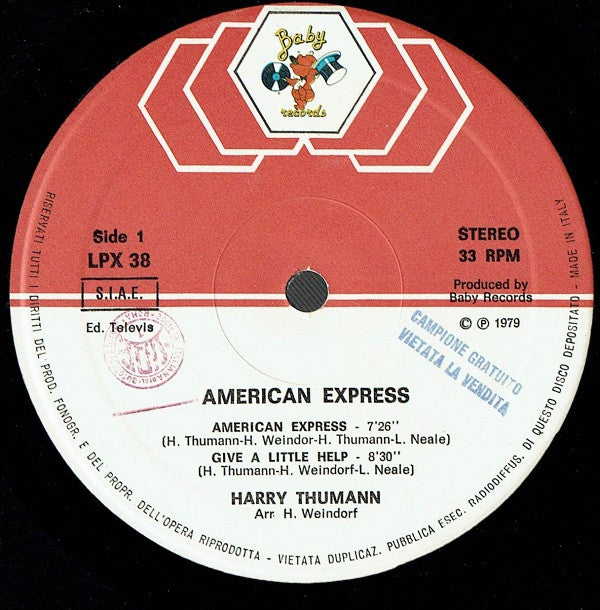 Harry Thumann : American Express (LP, Album)