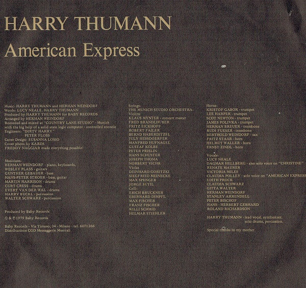 Harry Thumann : American Express (LP, Album)