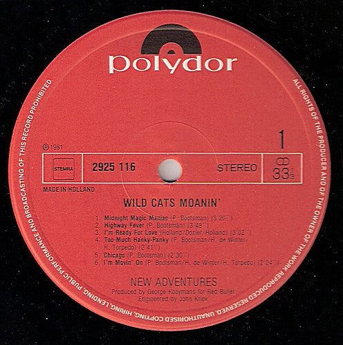New Adventures : Wild Cats Moanin' (LP, Album)