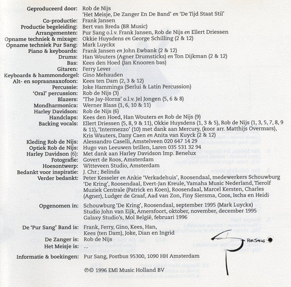 Rob de Nijs : De Band, De Zanger En Het Meisje (CD, Album)