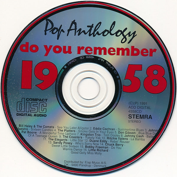 Various : Do You Remember 1958 (CD, Comp)