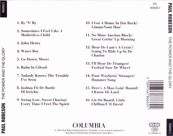 Paul Robeson : The Power And The Glory (CD, Comp)