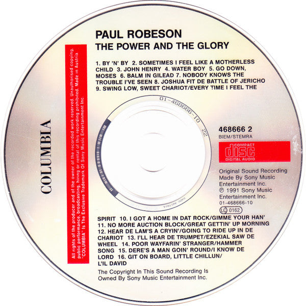 Paul Robeson : The Power And The Glory (CD, Comp)