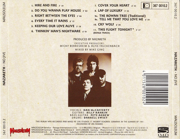 Nazareth (2) : No Jive (CD, Album)