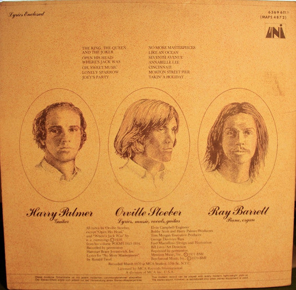 Orville Stoeber : Songs (LP, Album)