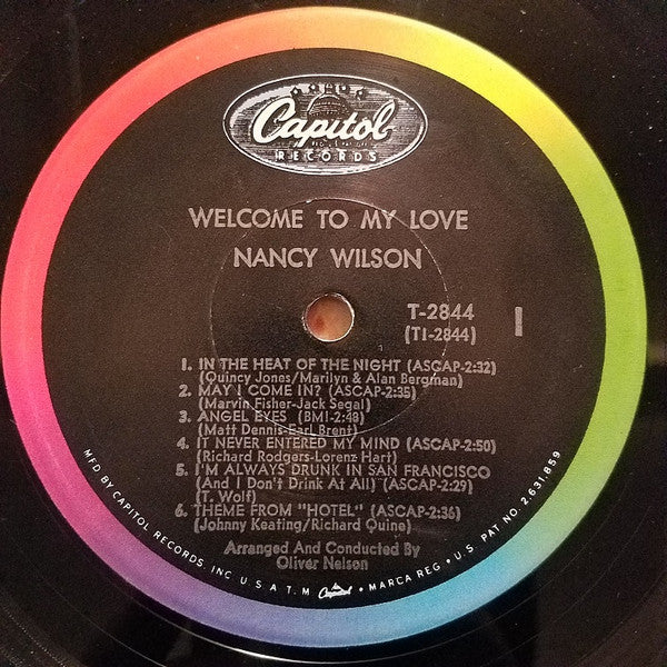 Nancy Wilson : Welcome To My Love (LP, Album, Mono)