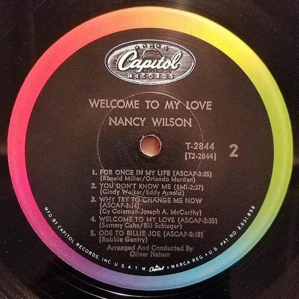 Nancy Wilson : Welcome To My Love (LP, Album, Mono)