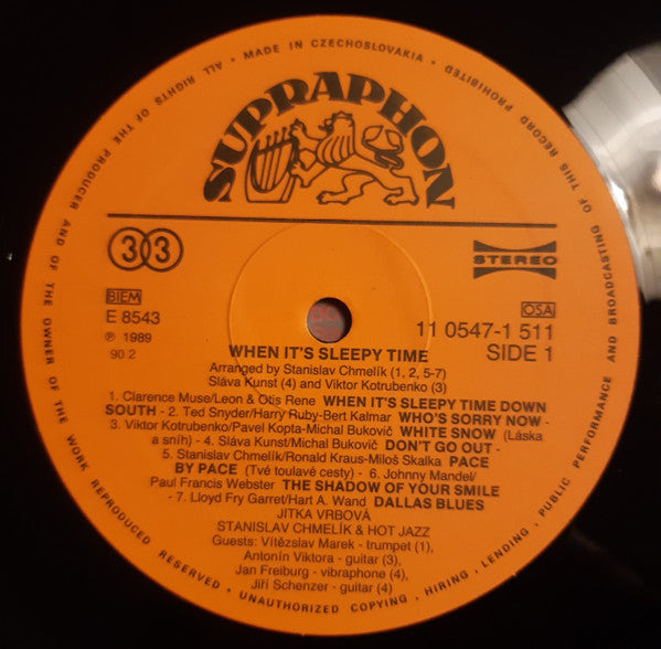 Jitka Vrbová & Hot Jazz Praha : When It's Sleepy Time (LP)