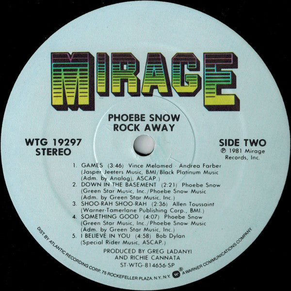 Phoebe Snow : Rock Away (LP, Album, SP )