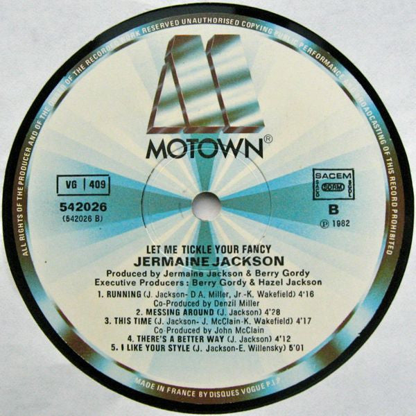 Jermaine Jackson : Let Me Tickle Your Fancy (LP, Album)