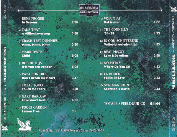 Various : The Greatest Hits Of The 90's (CD, Comp)