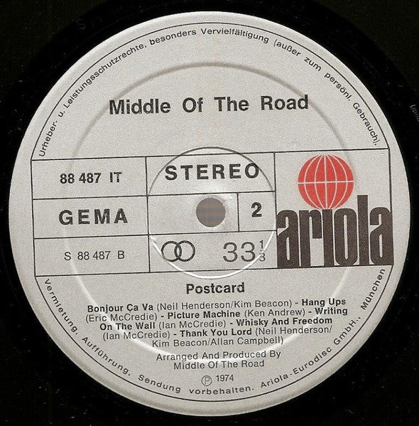 Middle Of The Road : Postcard (LP, Album)