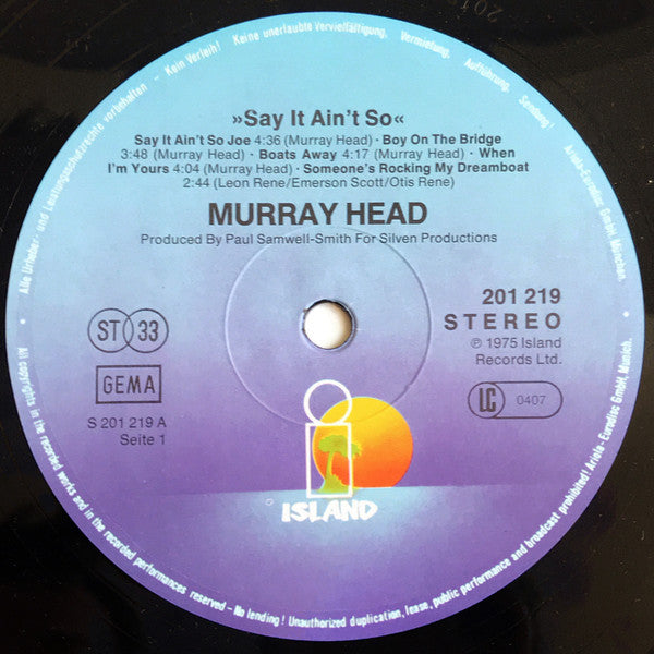 Murray Head : Say It Ain't So (LP, Album, RE)