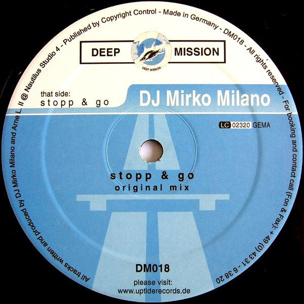 DJ Mirko Milano : Stopp & Go (12", RM)