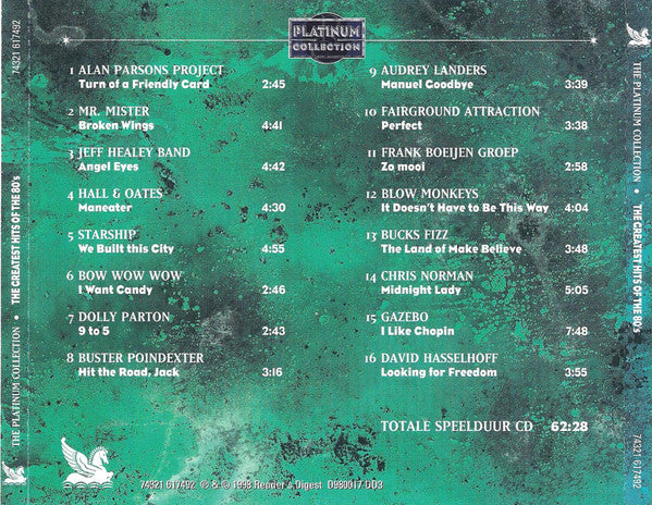 Various : The Greatest Hits Of The 80's (CD, Comp)