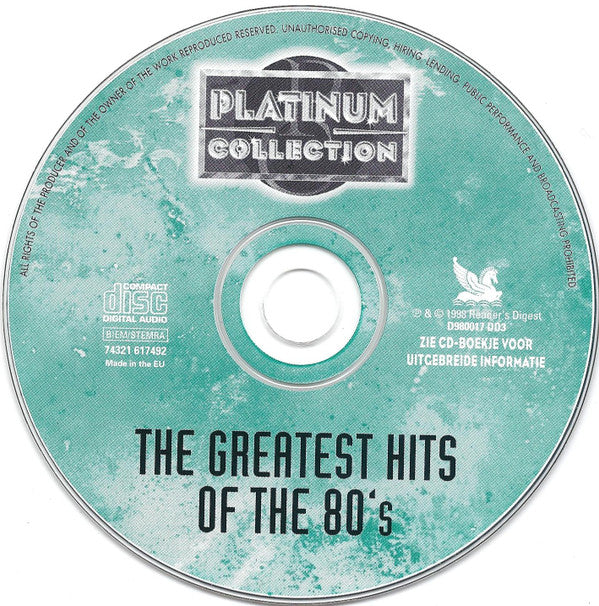 Various : The Greatest Hits Of The 80's (CD, Comp)