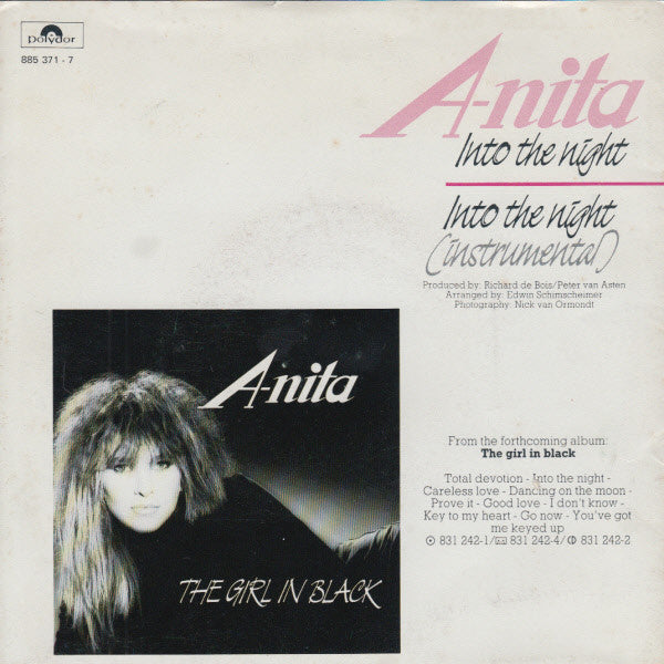 Anita : Into The Night (7", Single, Fol)