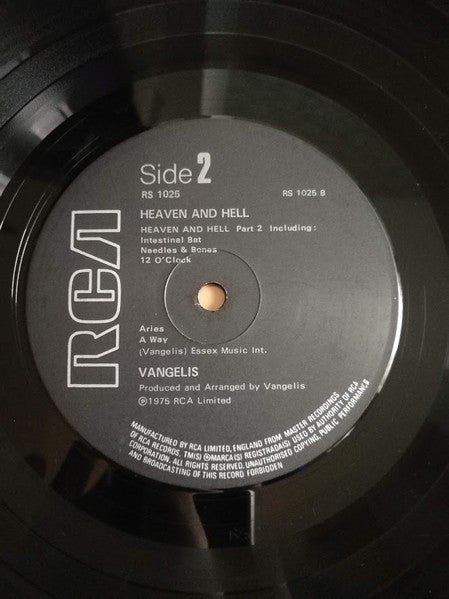 Vangelis : Heaven And Hell (LP, Album, Gat)