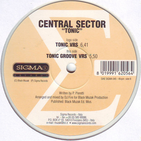 Central Sector : Tonic (12", Tra)