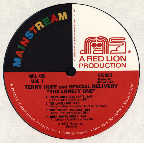Terry Huff And Special Delivery : The Lonely One (LP, Album)