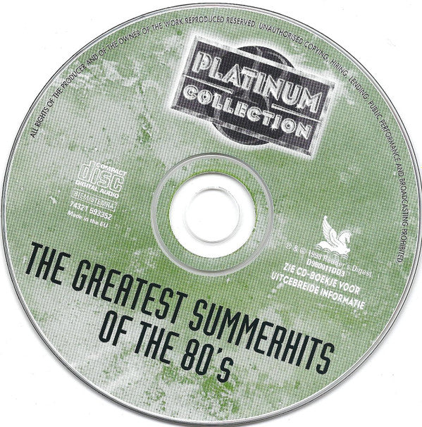 Various : The Greatest Summerhits Of The 80's (CD, Comp)