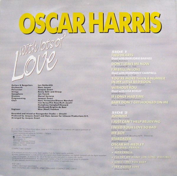 Oscar Harris : With Lots Of Love (LP)