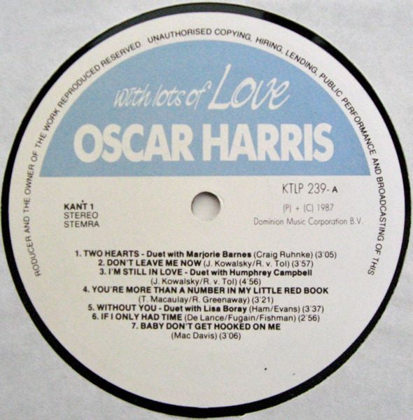 Oscar Harris : With Lots Of Love (LP)