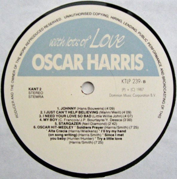 Oscar Harris : With Lots Of Love (LP)