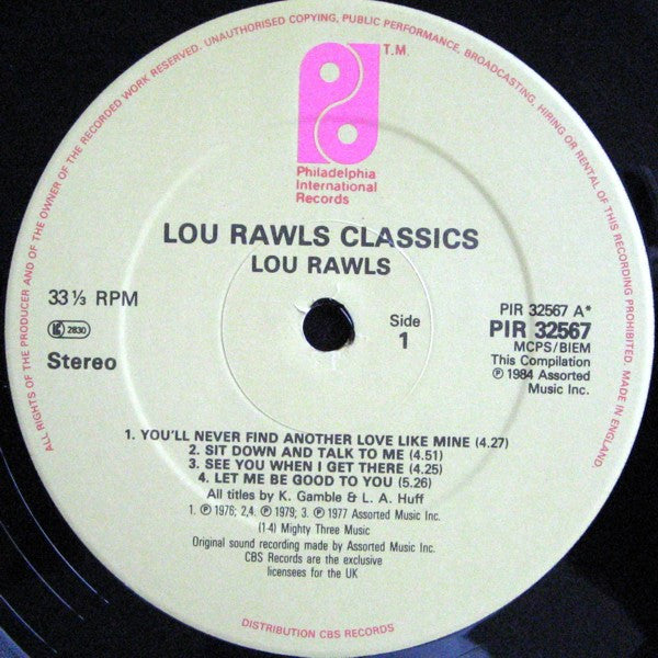Lou Rawls : Classics (LP, Comp)