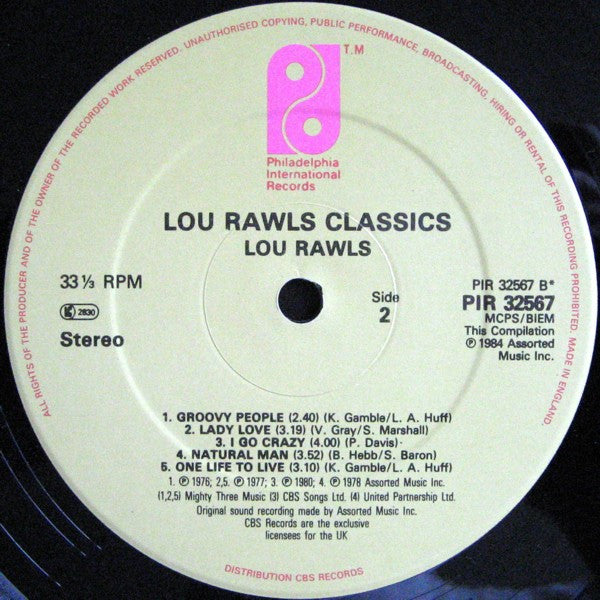 Lou Rawls : Classics (LP, Comp)