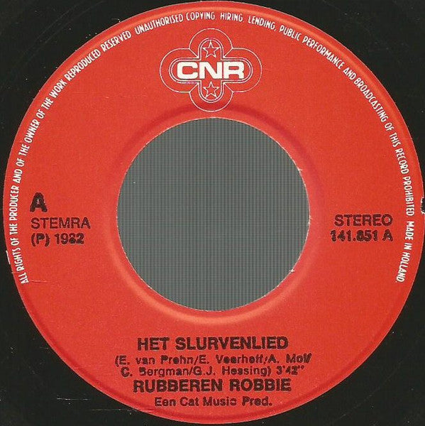 Rubberen Robbie : Het Slurvenlied (7", Single)