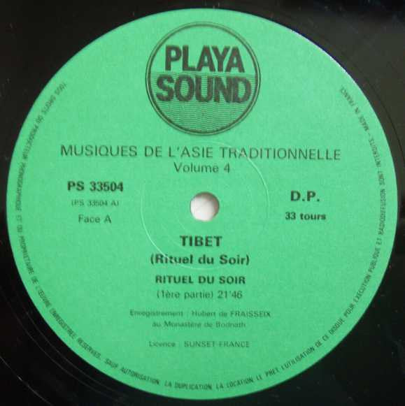 Monks Of Bodnath Monastery : Tibet (Rituel Du Soir) (LP, Album)