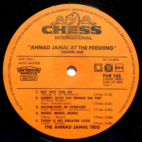 Ahmad Jamal Trio : Ahmad Jamal At The Pershing Volume 1 "The Poinciana Album" (LP)