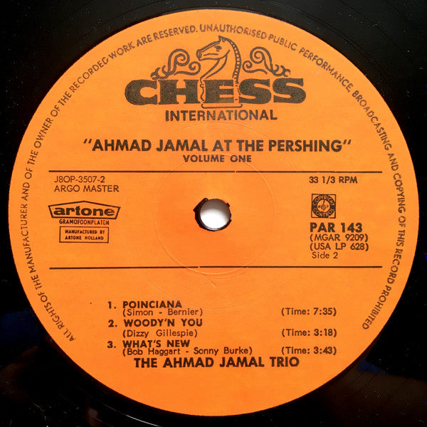 Ahmad Jamal Trio : Ahmad Jamal At The Pershing Volume 1 "The Poinciana Album" (LP)