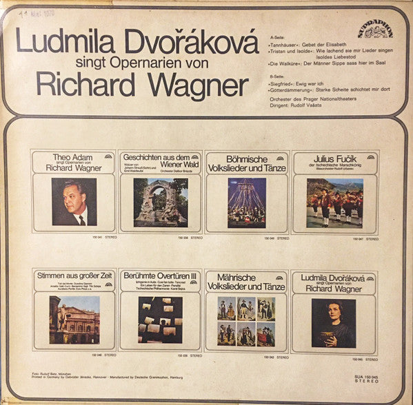 Richard Wagner, Ludmila Dvořáková, Orchestr Národního Divadla : Soprano (LP, Album)
