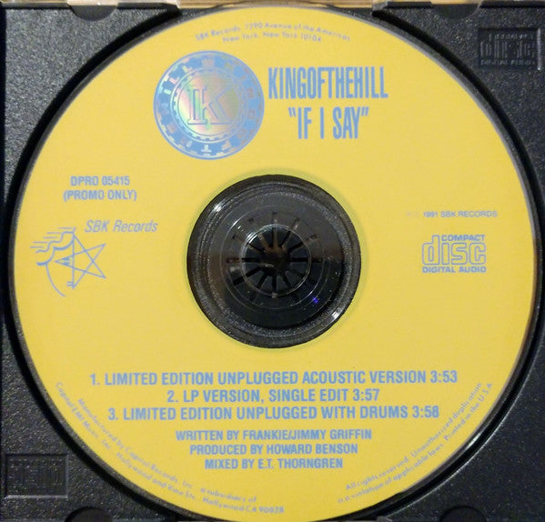 Kingofthehill : If I Say (CD, Single, Promo)