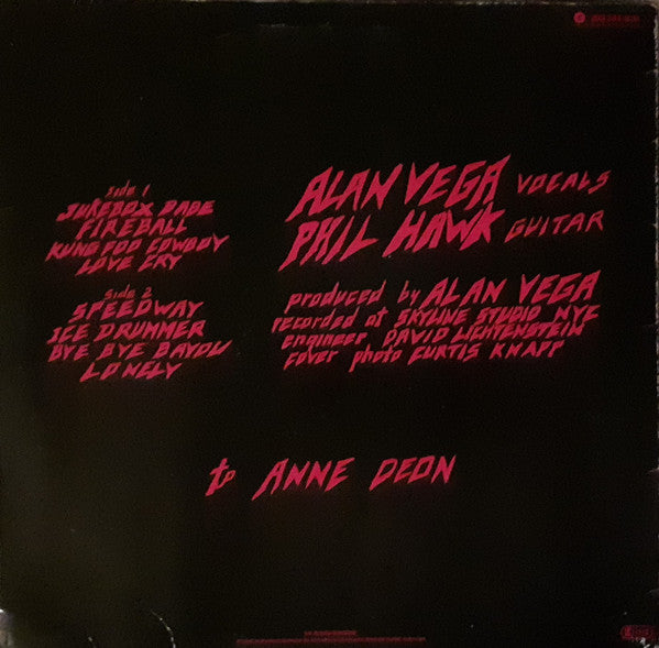 Alan Vega : Alan Vega (LP, Album)