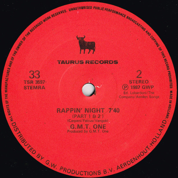 G.M.T. One : Reggae Night (12", M/Print)