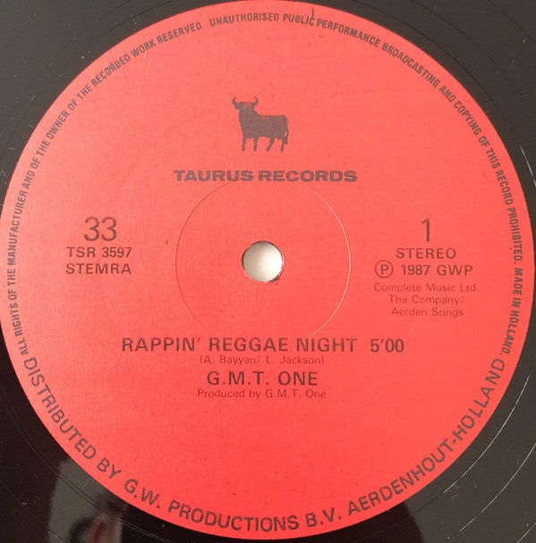 G.M.T. One : Reggae Night (12", M/Print)