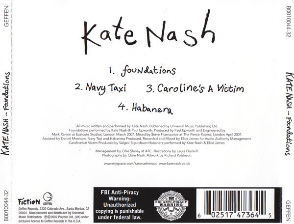 Kate Nash : Foundations (CD, EP)