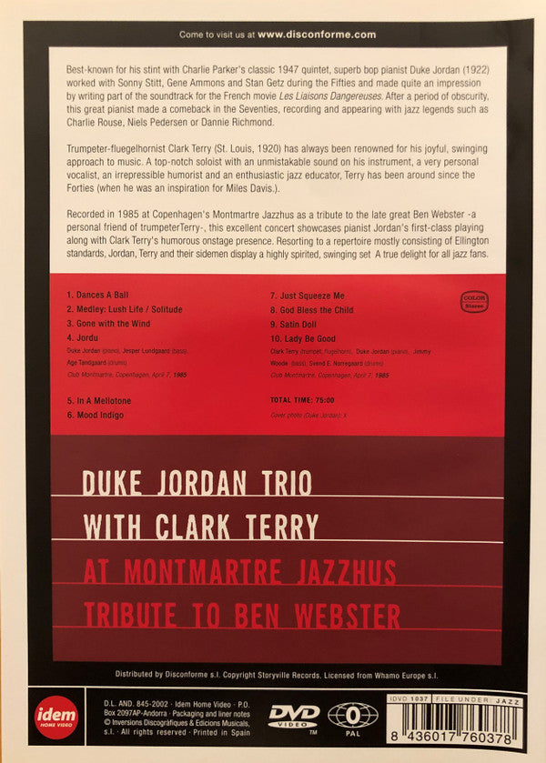 Duke Jordan Trio With Clark Terry : At Montmartre Jazzhus (DVD-V, PAL)