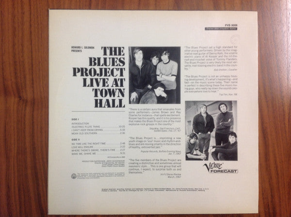 The Blues Project : Live At Town Hall (LP, Album)