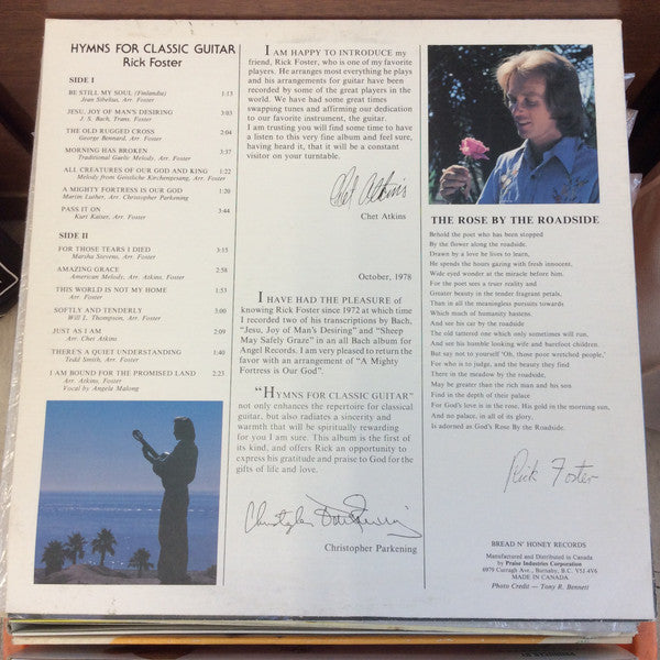 Rick Foster : Hymns For Classical Guitar (LP, Album)