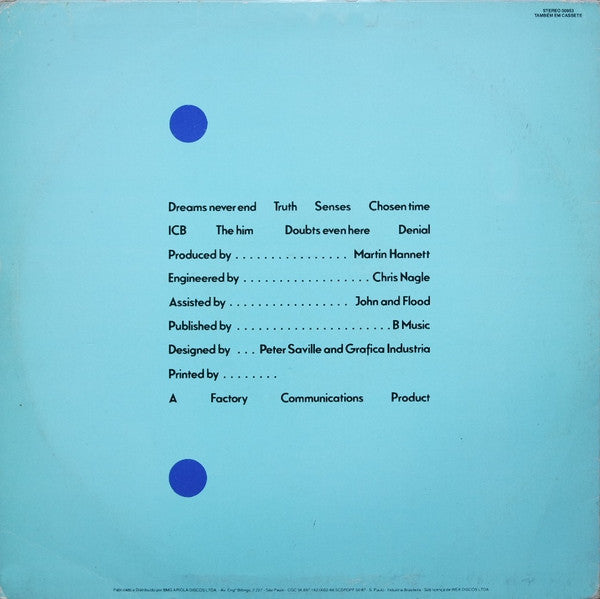 New Order : Movement (LP, Album, RE)