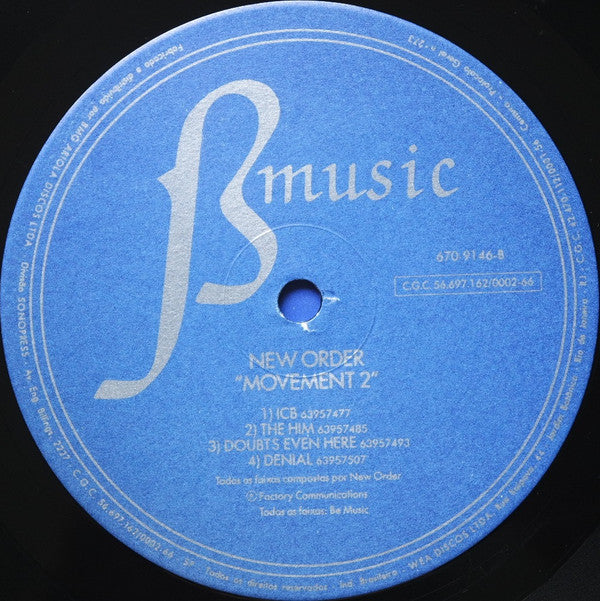 New Order : Movement (LP, Album, RE)