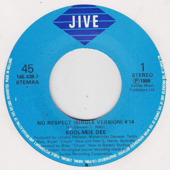 Kool Moe Dee : No Respect (7")