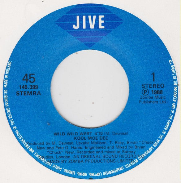 Kool Moe Dee : Wild Wild West (7", Single)